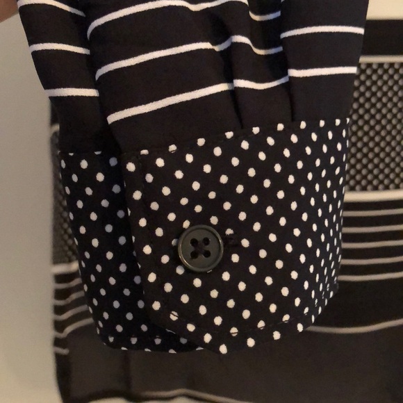 White & Black Ann Taylor Blouse - Picture 4 of 8
